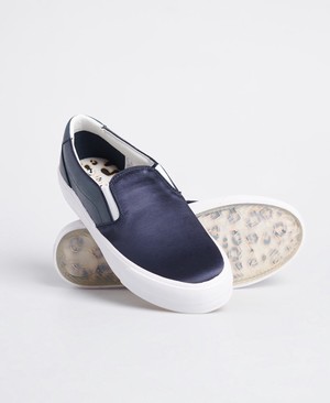 Superdry Classic Slip On Trainer Női Tornacipő Sötétkék | JHFRB8547